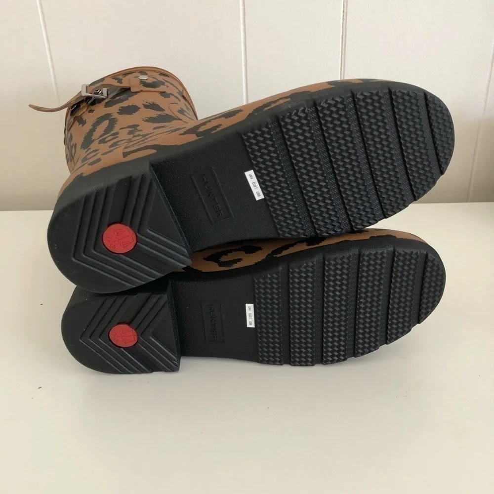 Hunter Leopard Print Short Waterproof Rain Boot 6